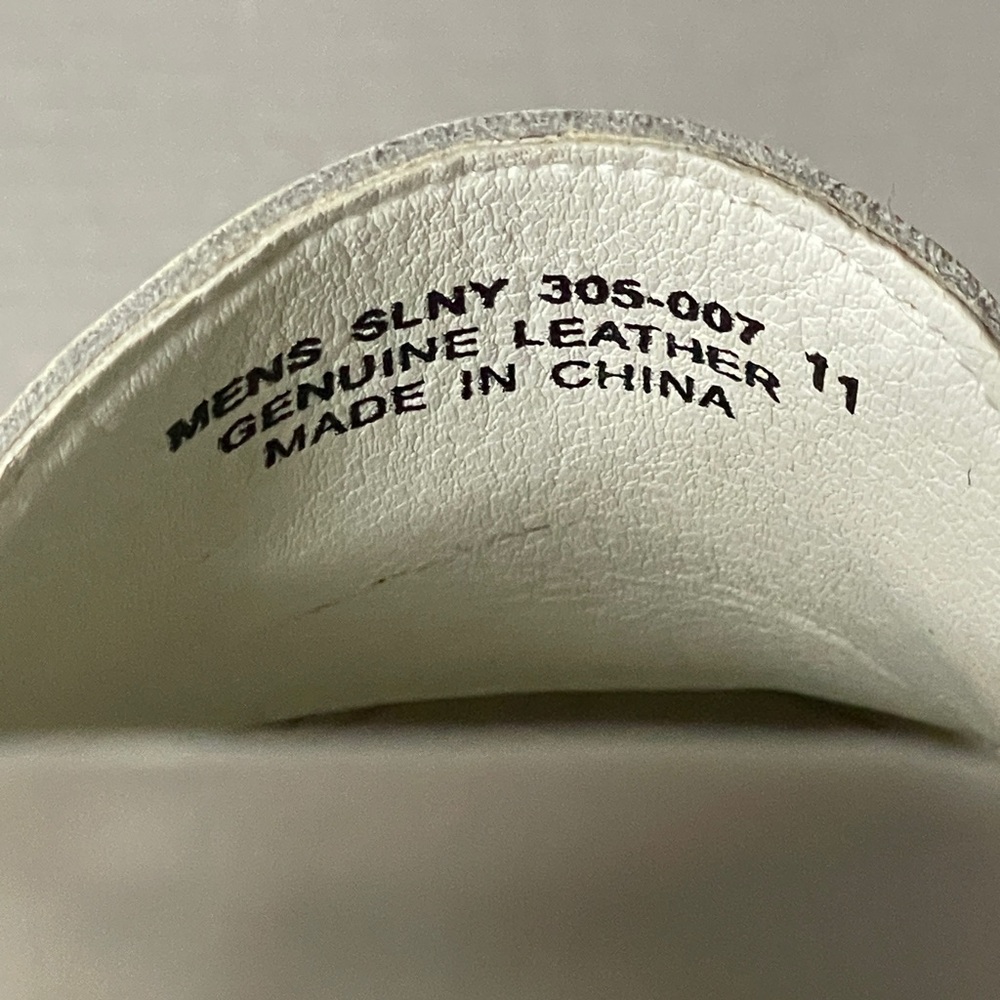Steven Land White Loafers SLNY Leather Slip On Shoes #305-007 Men's Size 11 - Picture 8 of 13
